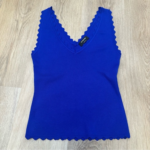 Workshop Republic Clothing Blue Fitted Sleeveless Tank Top - Picture 5 of 6